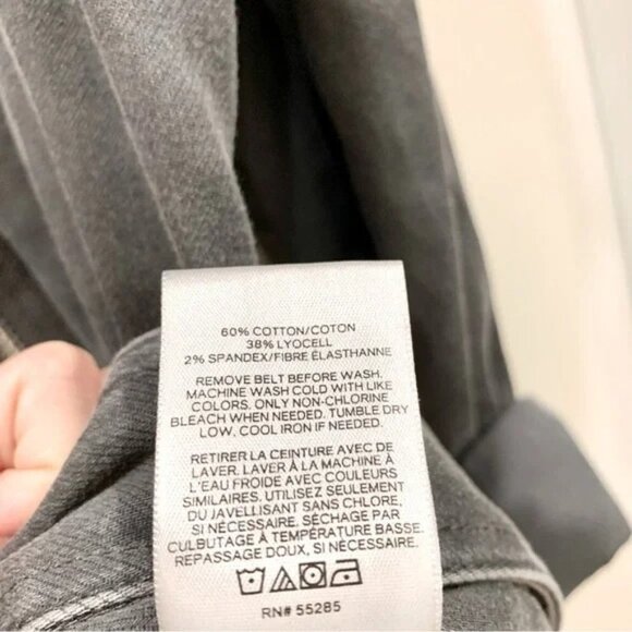 NWOT Express Grey Oversized Twill Soft Cotton Lyocell Moto Biker Jacket - Picture 5 of 5